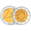 Allemagne 2 euros UNC 2012 - 10 Years of Euro Cash - F - Stuttgart