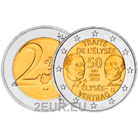 Allemagne 2 euros UNC 2013 - 50 Ans du Traité de l'Elysée - A - Berlin Allemagne 2 euros UNC 2013 - 50 Ans du Traité de l'Elysée - A - Berlin