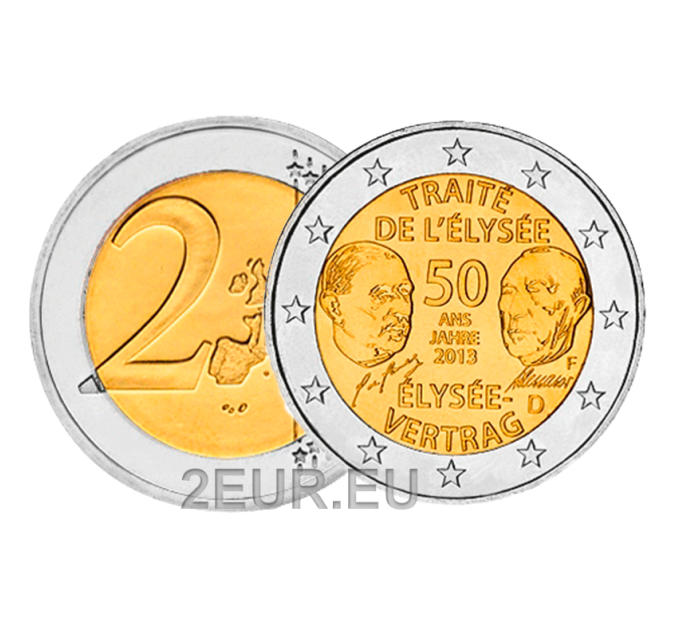 Allemagne 2 euros UNC 2013 - 50 Ans du Traité de l'Elysée - F - Stuttgart