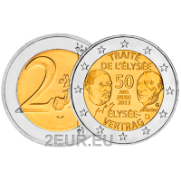 Allemagne 2 euros UNC 2013 - 50 Ans du Traité de l'Elysée - G - Karlsruhe Allemagne 2 euros UNC 2013 - 50 Ans du Traité de l'Elysée - G - Karlsruhe