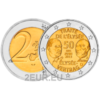 Allemagne 2 euros UNC 2013 - 50 Ans du Traité de l'Elysée - J - Hambourg Allemagne 2 euros UNC 2013 - 50 Ans du Traité de l'Elysée - J - Hambourg