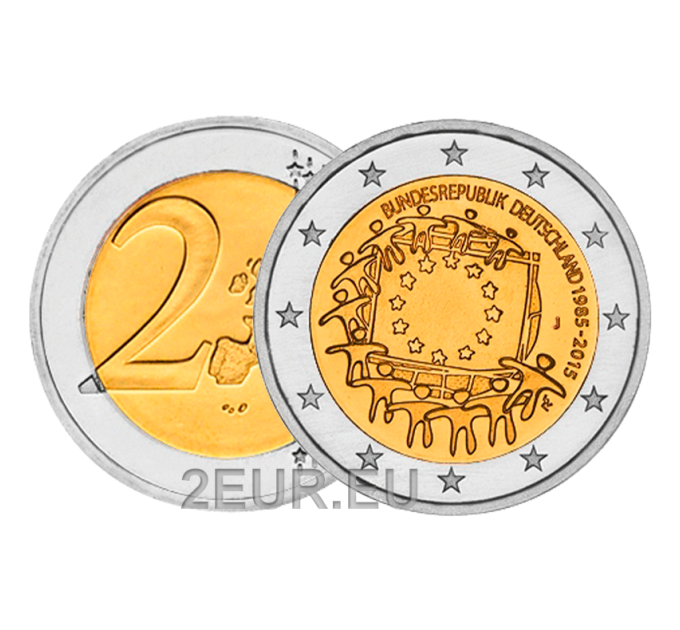 Allemagne 2 euros UNC 2015 - 30e Anniversaire du Drapeau Européen - J - Hambourg