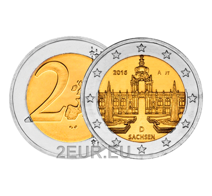 Allemagne 2 euros UNC 2016 - Palais Zwinger à Dresde - A - Berlin