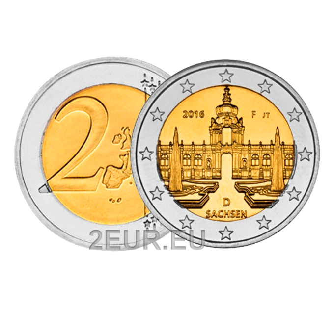 Allemagne 2 euros UNC 2016 - Palais Zwinger à Dresde - F - Stuttgart