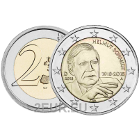 Allemagne 2 euros UNC 2018 - 100e anniversaire d'Helmut Schmidt - J - Hambourg