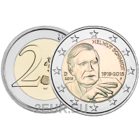 Allemagne 2 euros UNC 2018 - 100e anniversaire de Helmut Schmidt - F - Stuttgart