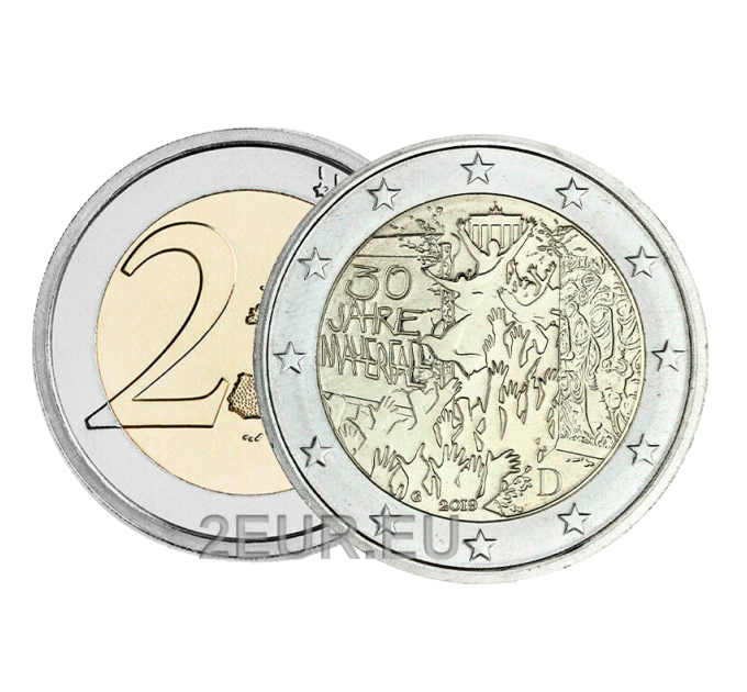 Allemagne 2 euros UNC 2019 - 30 ans depuis la chute du mur de Berlin - G - Karlsruhe