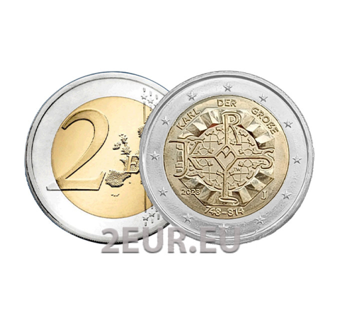 Allemagne 2 euros UNC 2023 - 1275e anniversaire de la naissance de Charlemagne - J - Hambourg