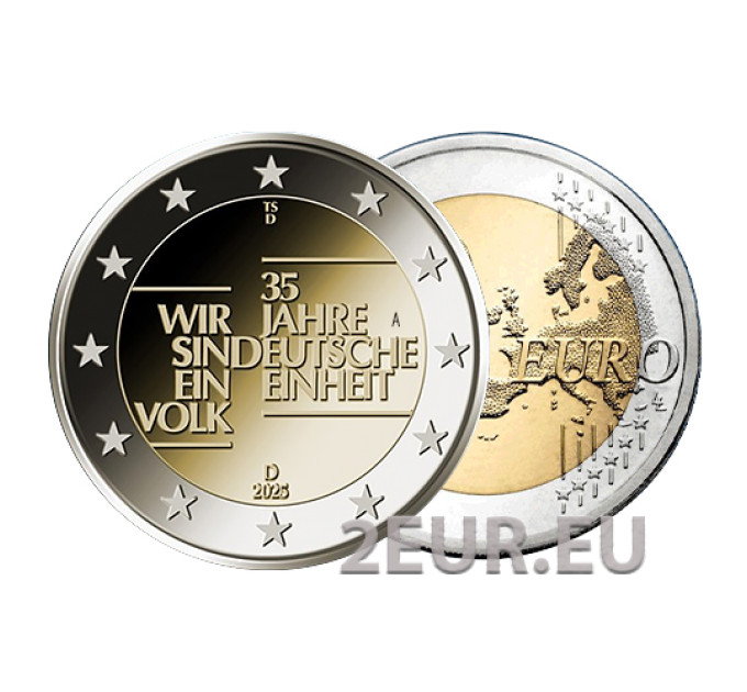 Allemagne 2 euros UNC 2025 - 35 ans d'unité allemande - A