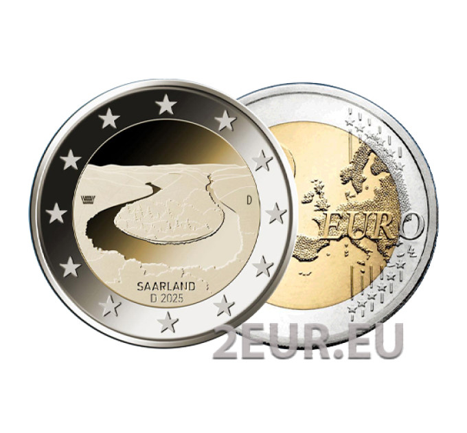 Allemagne 2 euros UNC 2025 - SARRE - A