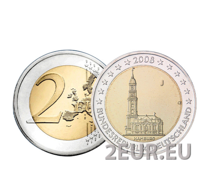 Allemagne 2 euros UNC 2008 - J - Hambourg