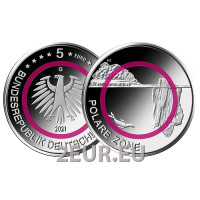Allemagne 5 euros UNC 2021 - Zone Polaire - G - Karlsruhe