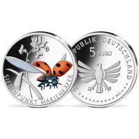 Allemagne 5 euros UNC 2023 - Le monde merveilleux des insectes - Coccinelle à sept points