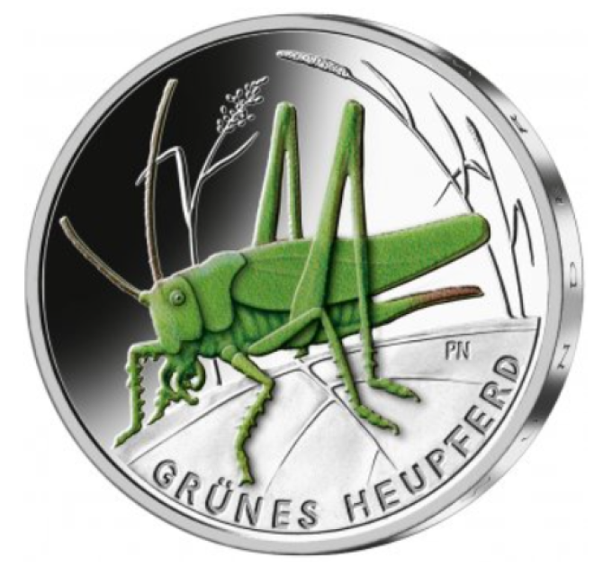 Allemagne 5 euros UNC 2024 - Le monde merveilleux des insectes - Le grillon vert