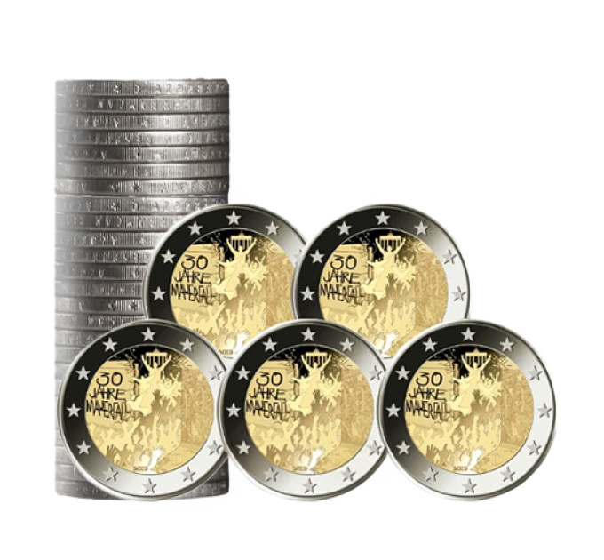 Allemagne 2 euros rouler UNC 2019 - 30 ans depuis la chute du mur de Berlin - 1roll =5x5 ADFGJ