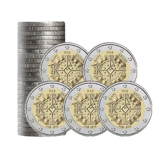 Allemagne 2 euros rouler UNC 2023 - 1275e anniversaire de la naissance de Charlemagne - ADFGJ