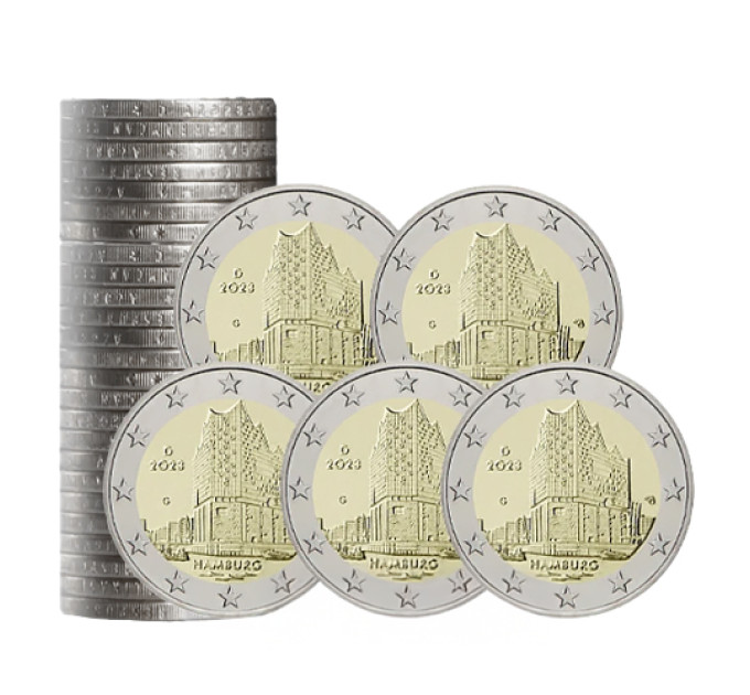 Allemagne 2 euros rouler UNC 2023 - Hambourg - Philharmonie de l'Elbe - ADFGJ
