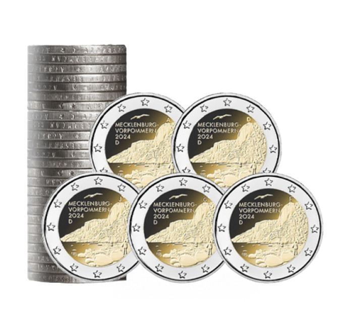 Allemagne 2 euros rouler UNC 2024 - Mecklembourg-Poméranie-Occidentale - ADFGJ