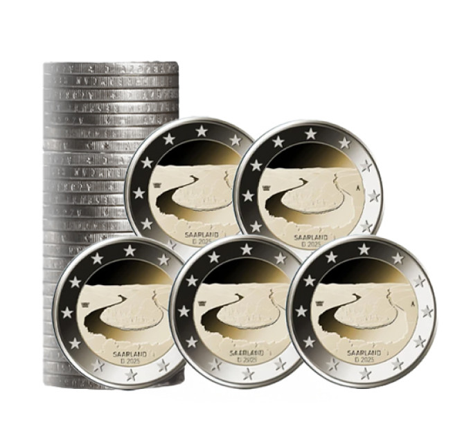 Allemagne 2 euros rouler UNC 2025 - SARRE - ADFGJ