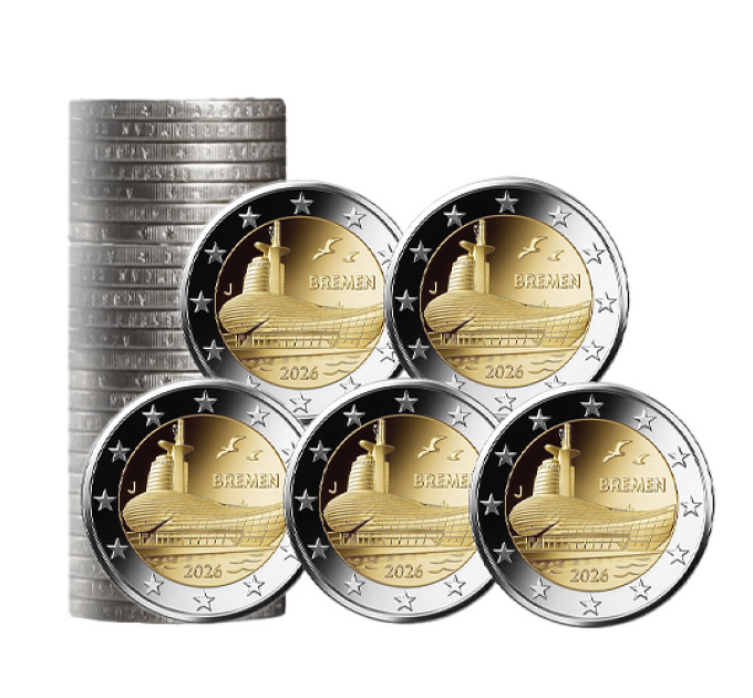 Allemagne 2 euros rouler UNC 2026 - Bremen - ADFGJ