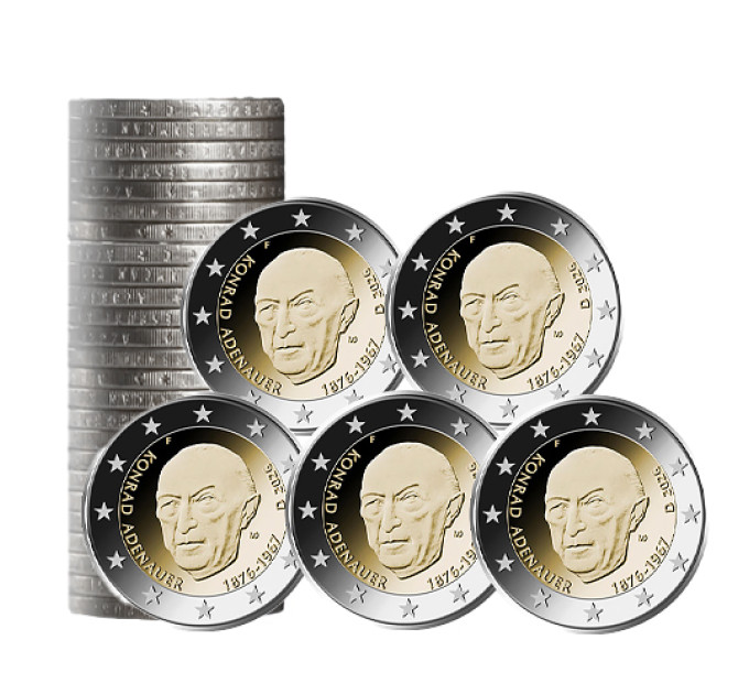 Allemagne 2 euros rouler UNC 2026 - Konrad Adenauer - ADFGJ