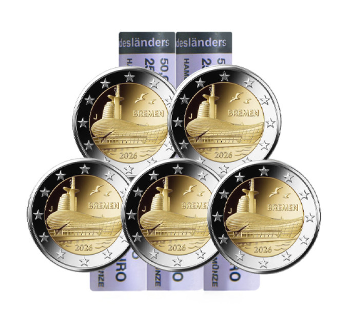 Allemagne 2 euros rouler UNC 2026 - Bremen - ADFGJ