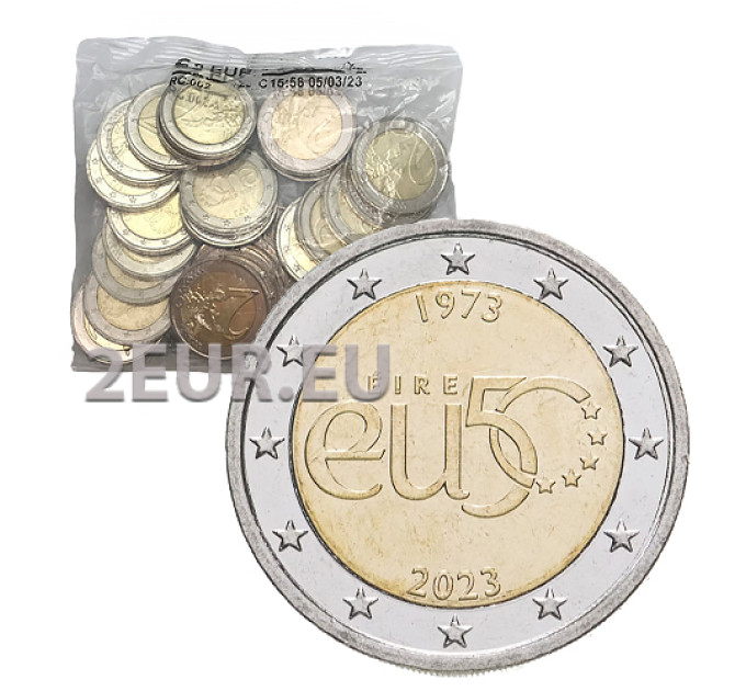 Irlande 2 euros rouleau 2023 – 50 ans d’adhésion de l’Irlande à l’Union européenne
