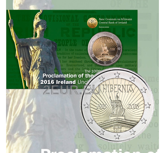 Irlande 2 euros BU 2016 - 100 ans depuis l'Insurrection de Pâques de 1916 en Irlande