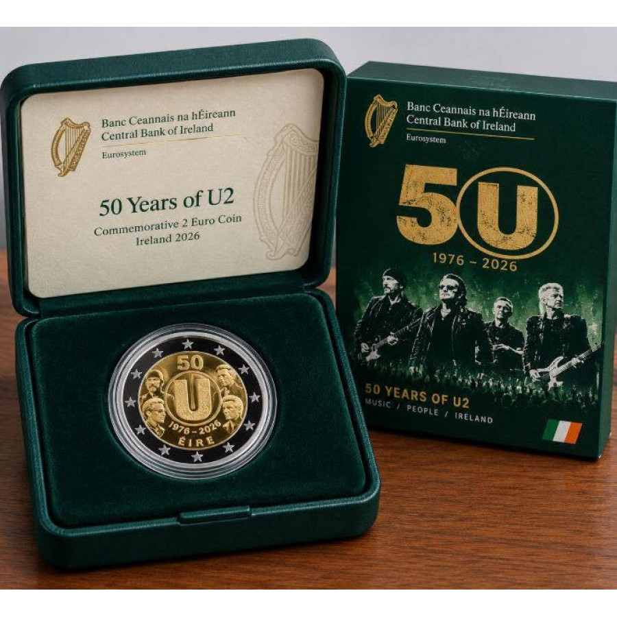 Irlande 2 euros BE 2026 - 50e anniversaire de U2