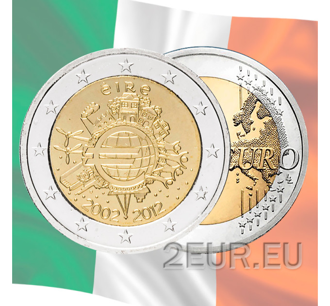 Irlande 2 euros UNC 2012 - 10 Years of Euro Cash