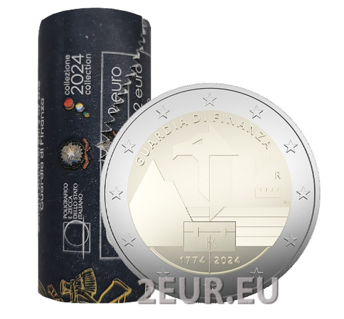 Italie 2 euros UNC rouleau 2024 - 250 ans de Garde Financière