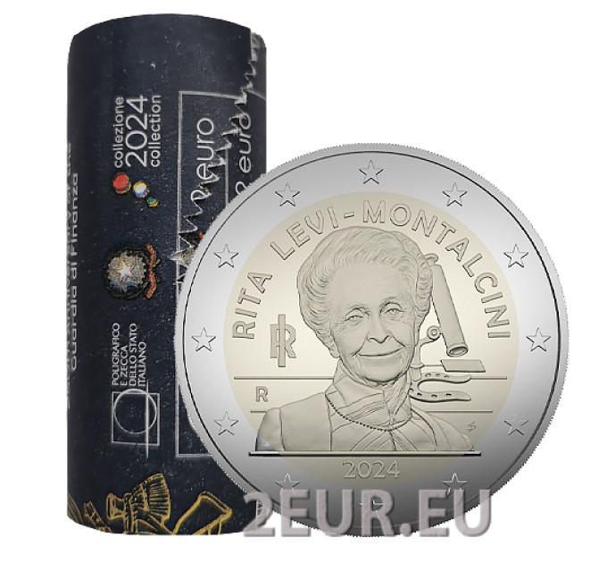 Italie 2 euros UNC rouleau 2024 - Rita Levi-Montalcini