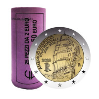 Italie 2 euro UNC roll 2025 - Voyage du navire Amerigo Vespucci