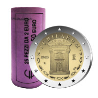 Italie 2 euro UNC roll 2025 - Jubilé 2025 Italie 2 euro UNC roll 2025 - Jubilé 2025
