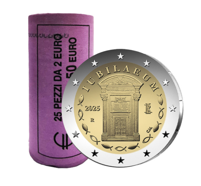 Italie 2 euro UNC roll 2025 - Jubilé 2025