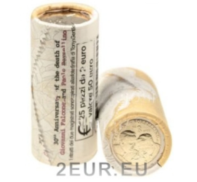 Italie 2 euros UNC rouleau 2022 - 30e anniversaire de la mort de Giovanni Falcone et Paolo Borsellino