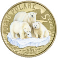Italie 5 euros PROOF 2021 - Animaux en voie de disparition - Ours polaire