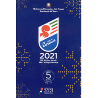 Italie 5 euros Argent BU 2021 - CHAMPIONNATS DU MONDE DE SKI ALPIN