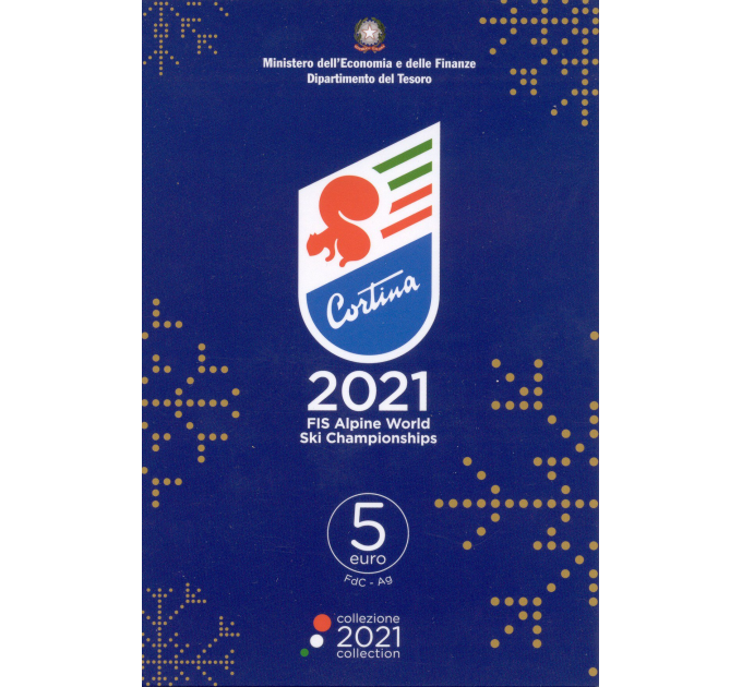 Italie 5 euros Argent BU 2021 - CHAMPIONNATS DU MONDE DE SKI ALPIN
