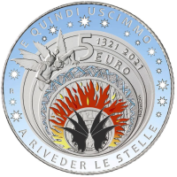 Italie 5 euros Argent PROOF 2021 - 700e anniversaire de la mort de Dante Alighieri