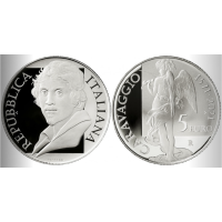 Italie 5 euros Argent PROOF 2021 - 450e anniversaire de la naissance de Caravage
