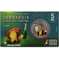 Italie 5 euros BU 2022 - La culture gastronomique et œnologique italienne - Lombardie - Franciacorta et Panettone