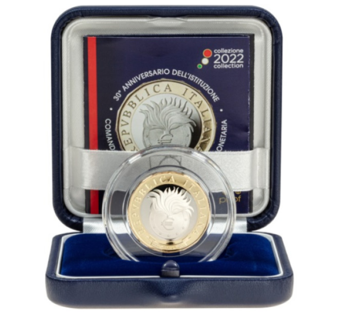 Italie 5 euros PROOF 2022 - 30e anniversaire de la fondation du Commandement anti-contrefaçon monétaire des Carabiniers