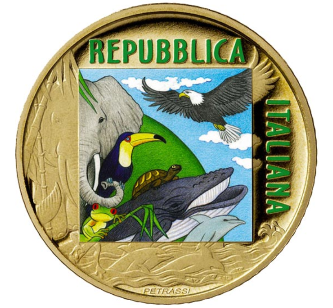 Italie 5 euros PROOF 2022 - Animaux en voie de disparition - Le jaguar