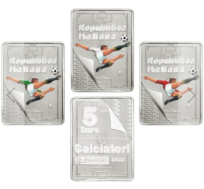 Italie 5 euros Argent BU 2022 - Excellences italiennes - Panini - Triptyque