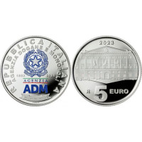 Italie 5 euros Argent PROOF 2023 - 170e anniversaire de l'Agence des douanes et des monopoles - ADM