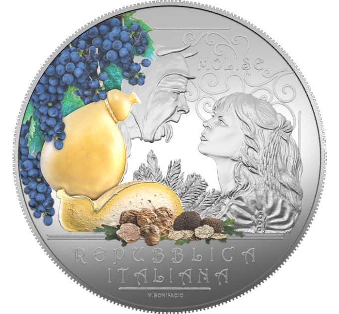 Italie 5 euros BU 2024 - Culture gastronomique et œnologique italienne – Tintilia et Caciocavallo – Molise