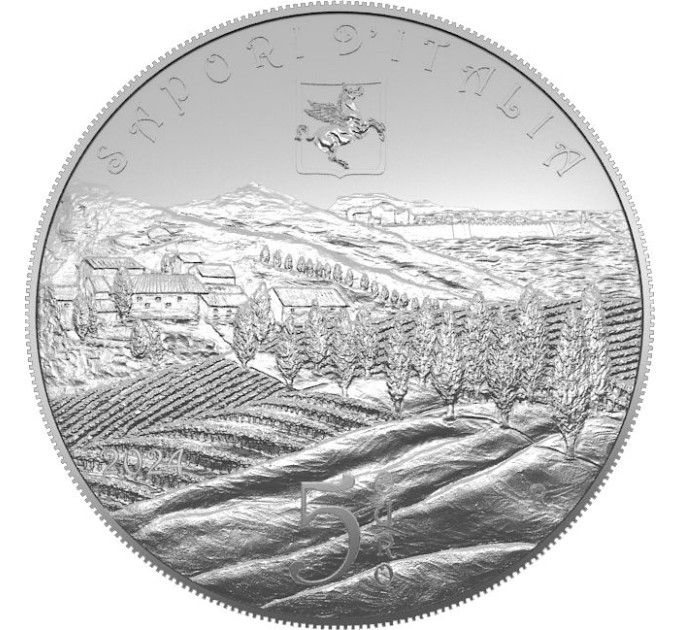 Italie 5 euros BU 2024 - Culture gastronomique et œnologique italienne – Vinsanto et Cantucci – Toscane