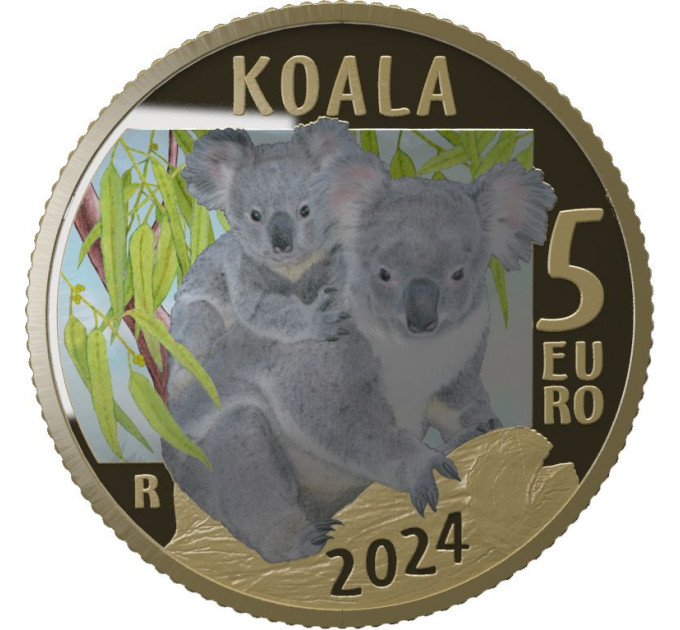 Italie 5 euros PROOF 2024 - Animaux en voie de disparition - Koala