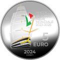 Italie 5 euros Argent PROOF 2024 - Autour du monde 2023-2025 du navire Amerigo Vespucci